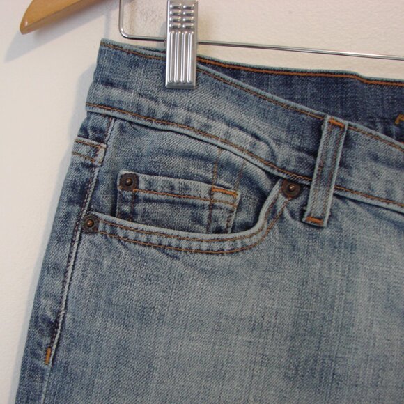 7 For All Mankind Dojo Jeans Boho Wide Leg Flare Mid Rise Medium Wash Tall 30 - Picture 9 of 16